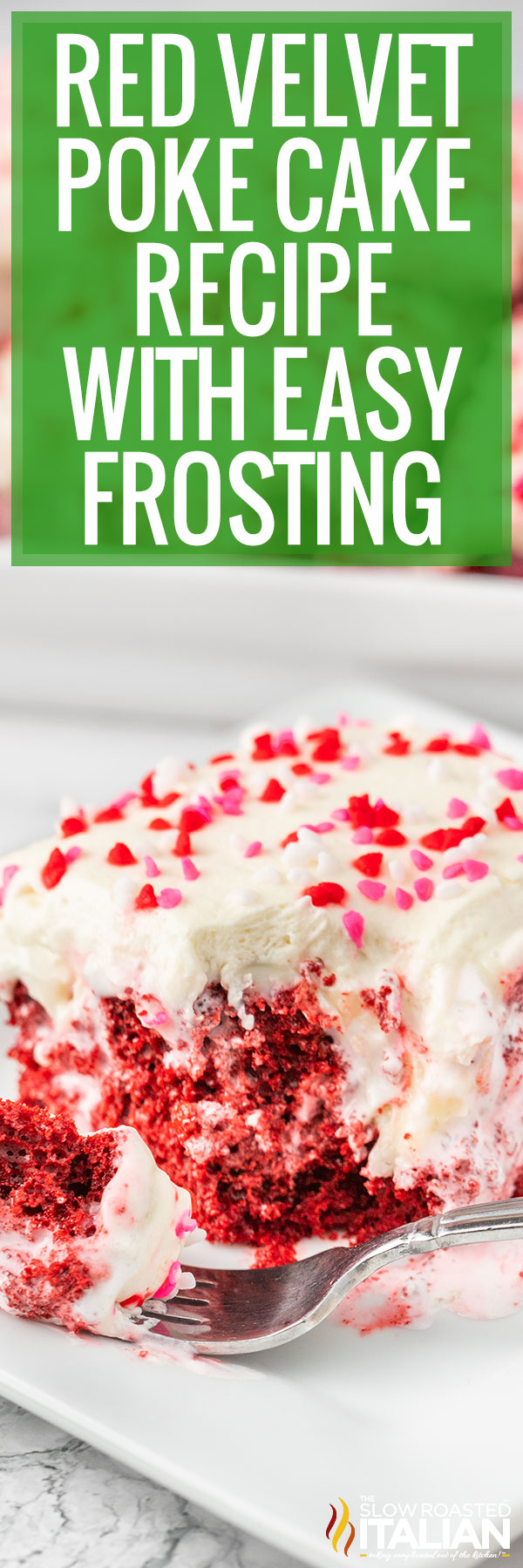 Red Velvet Poke Cake With Easy Frosting