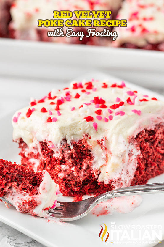 Red Velvet Poke Cake Recipe with Easy Frosting