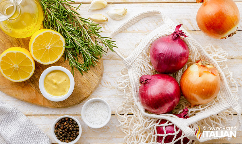 ingredients for oven roasted onions