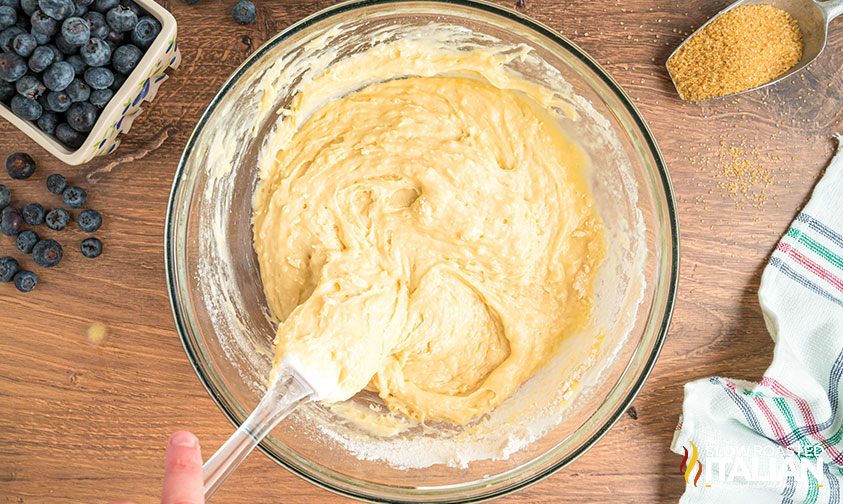 batter for blueberry muffins