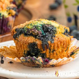 Starbuck's blueberry muffin copycat on a plate
