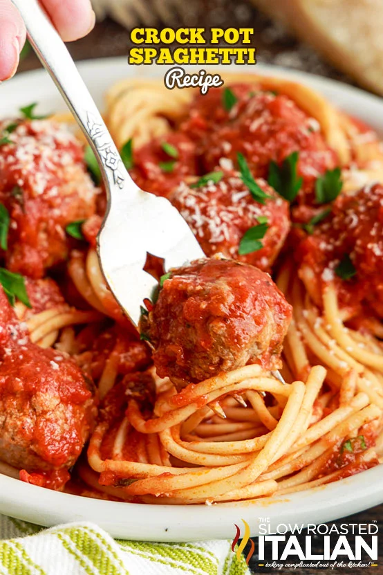 titled: Crock Pot Spaghetti Recipe