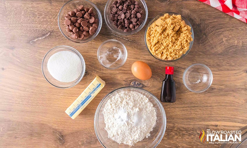 ingredients for air fryer chocolate chip cookies