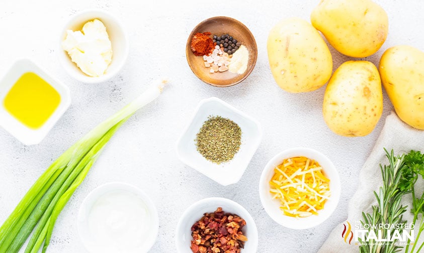 ingredients for air fryer hasselback potatoes