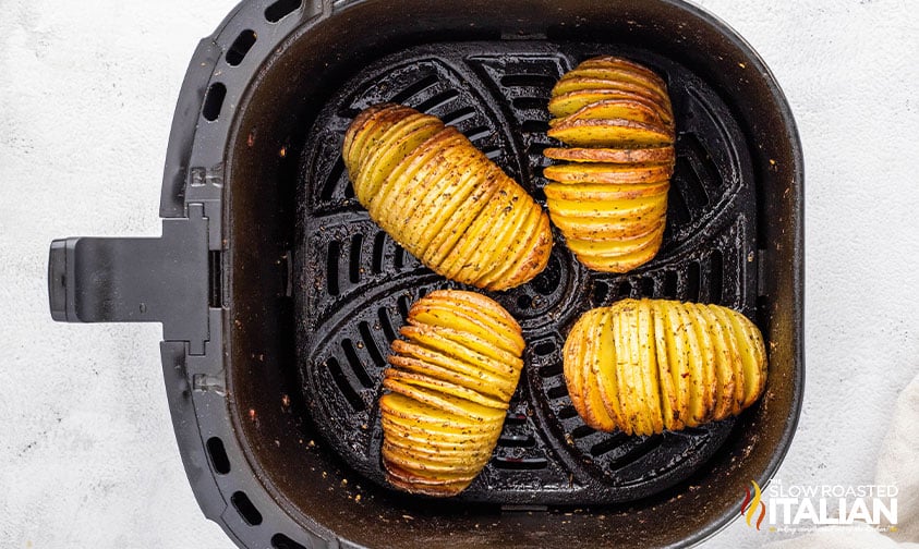 hasselback potatoes in air fryer basket