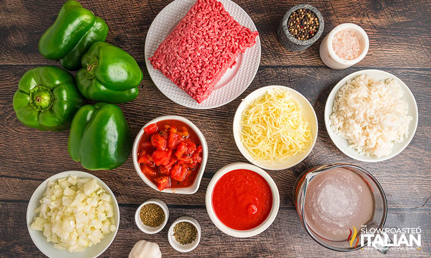 ingredients for Culver's Stuffed Pepper Soup recipe