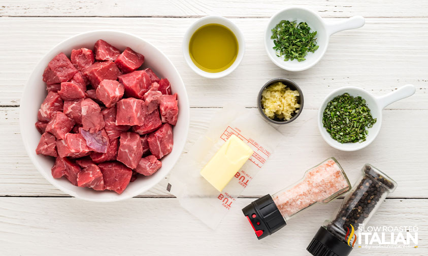 garlic butter steak bites ingredients