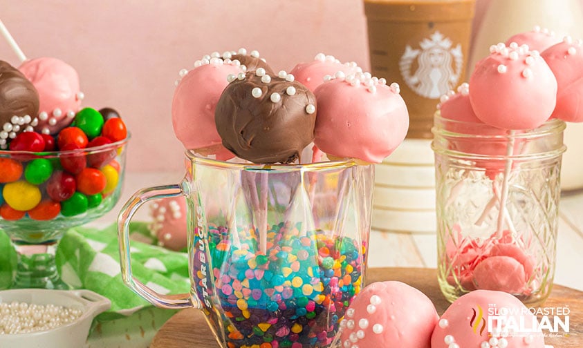 starbucks cake pops in glass containers