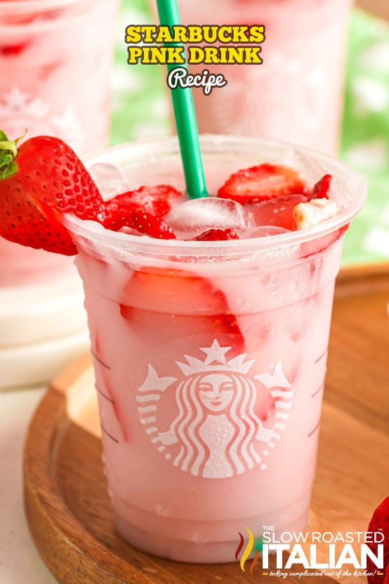 Titled Image: Starbucks Pink Drink Recipe