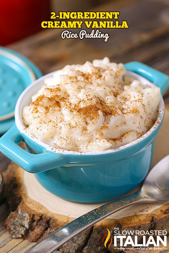 titled: 2-Ingredient Creamy Vanilla Rice Pudding