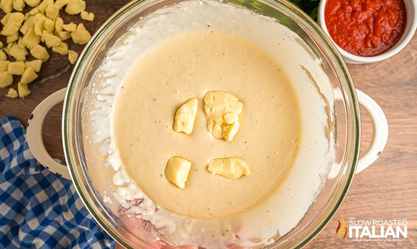 adding cheese curds to batter