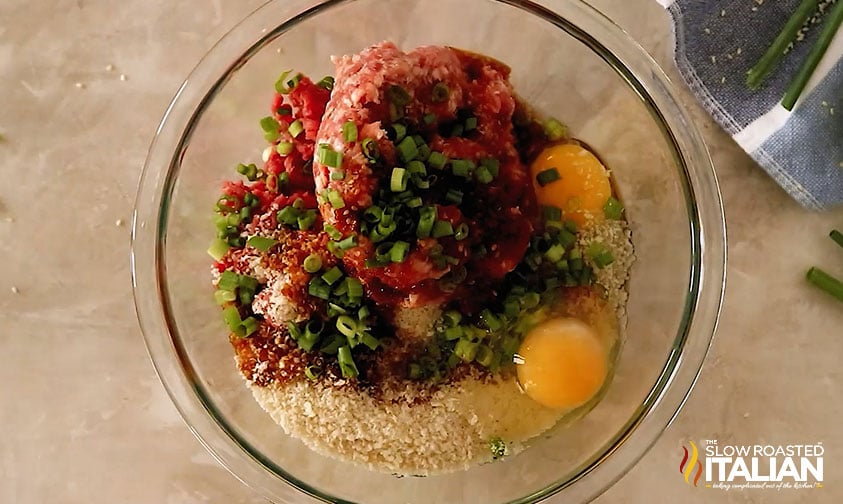 ingredients for teriyaki meatballs