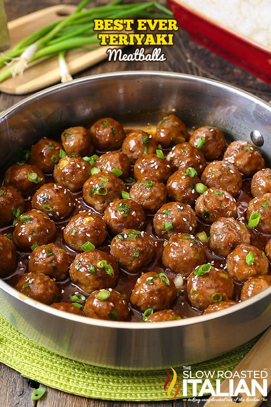 Titled Image: Best Ever Teriyaki Meatballs