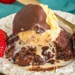 Chili's molten lava cake with vanilla ice cream