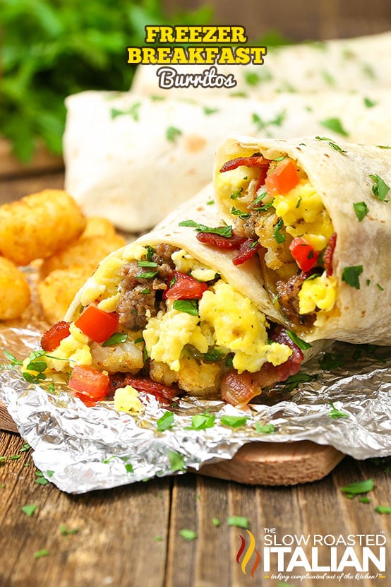 Titled Image: Freezer Breakfast Burritos