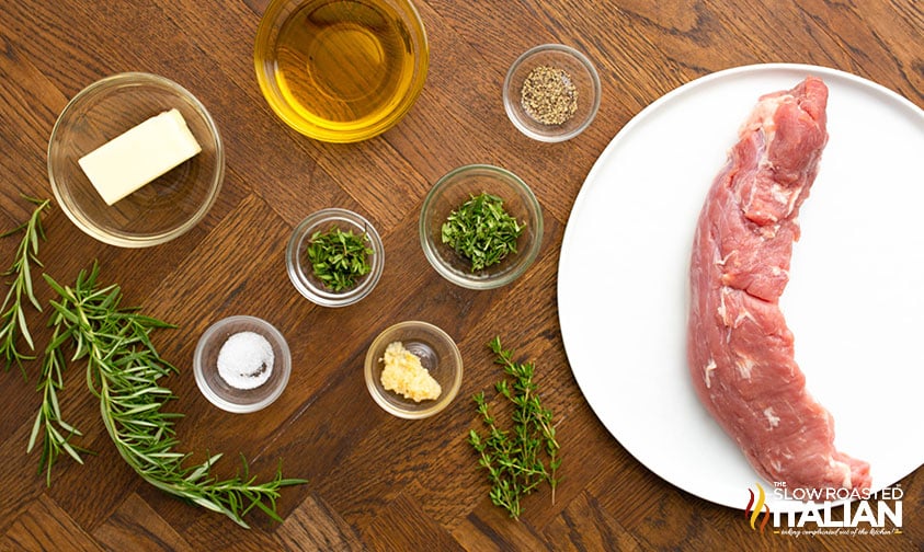 ingredients for herb roasted pork tenderloin recipe