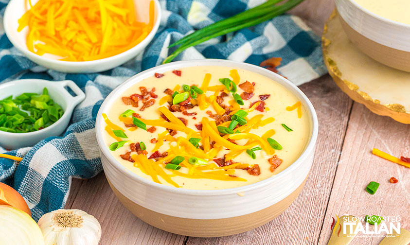 full bowl of outback baked potato soup recipe