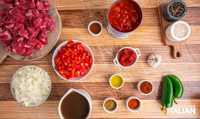 ingredients for outback tasmanian chili