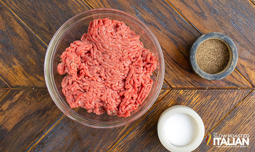 ingredients for smoked burgers recipe