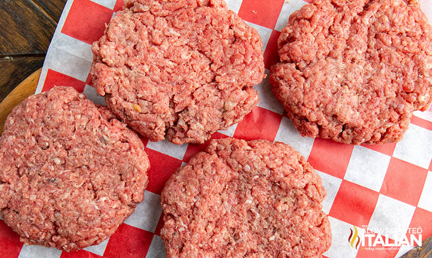 formed burger patties