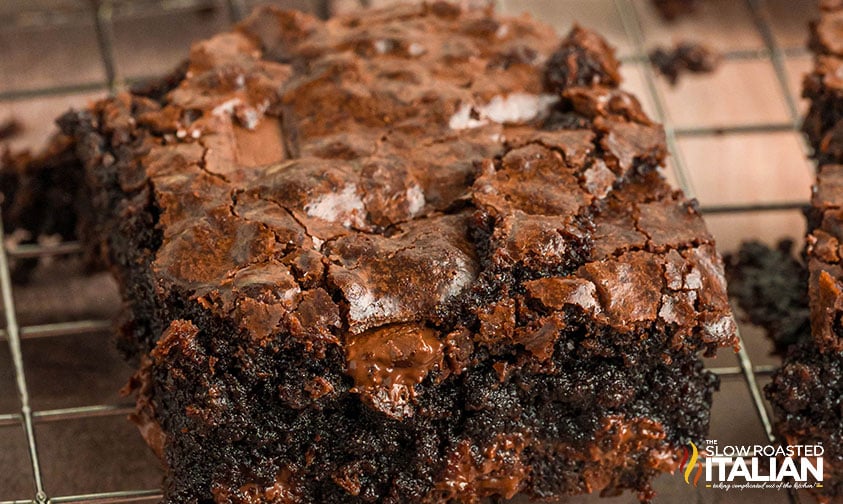 starbucks brownie copycat on cooling rack