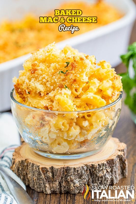 titled: Baked Mac and Cheese Recipe