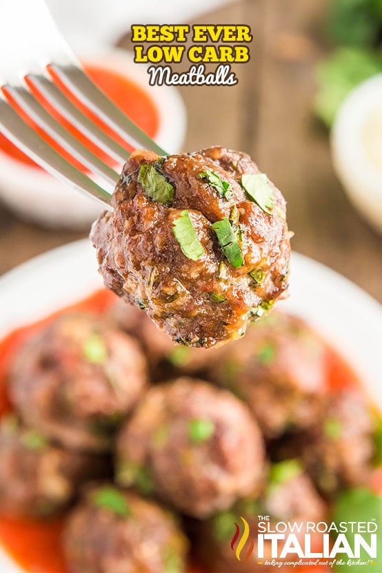titled: Best Ever Low Carb Meatballs