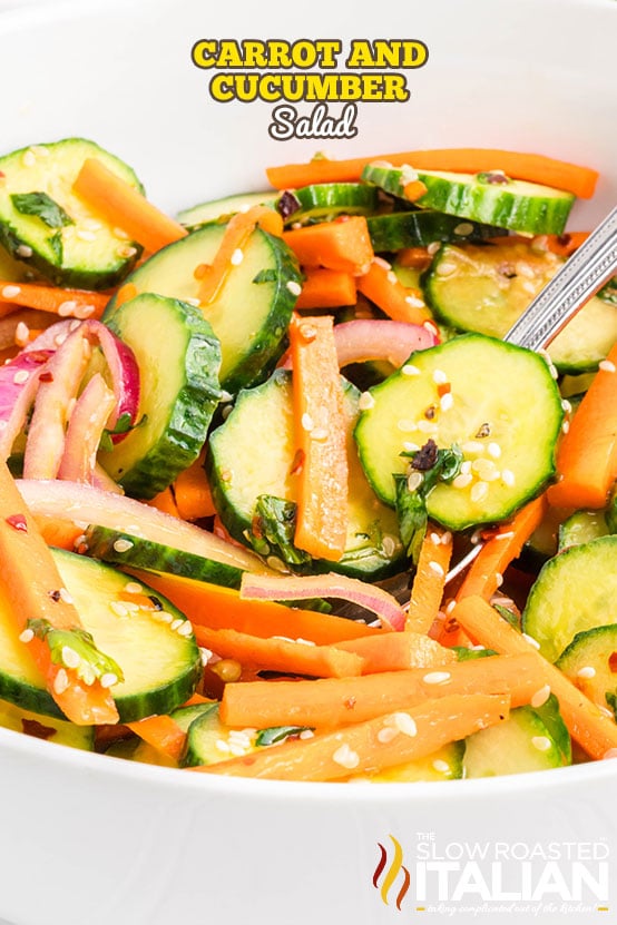 Asian Inspired Carrot and Cucumber Salad