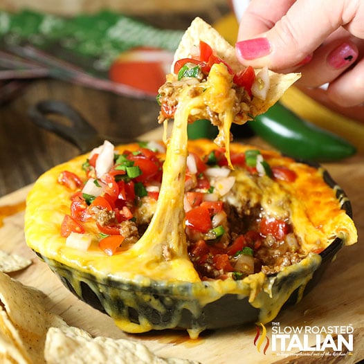 Easy Cheesy Beef Enchilada Dip (Easy 20 Minute Recipe)
