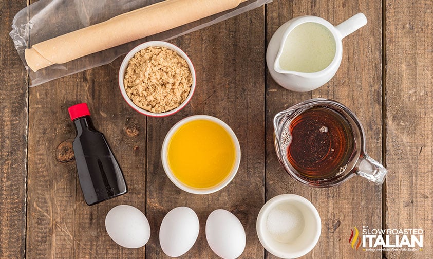 ingredients for maple syrup pie recipe