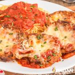 olive garden eggplant parmesan on a white plate