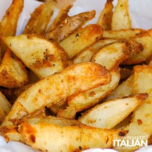 closeup of steak fries recipe