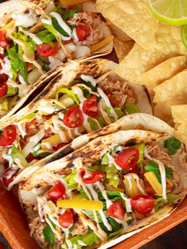 Slow Cooker Shredded Chicken Tacos