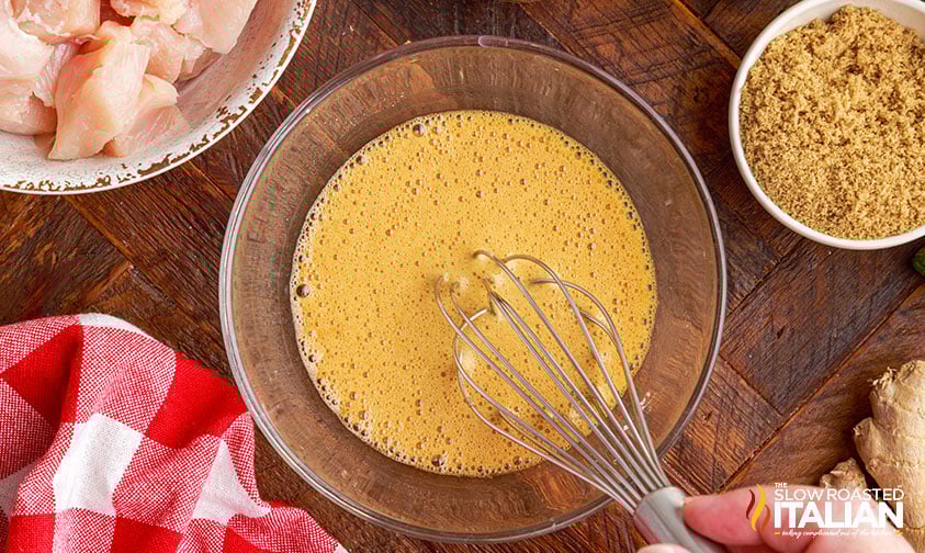 whisking sauce for panda mushroom chicken