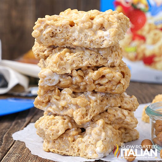 Salted Caramel Rice Krispie Treats-image
