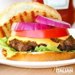 closeup of 20 50 burger
