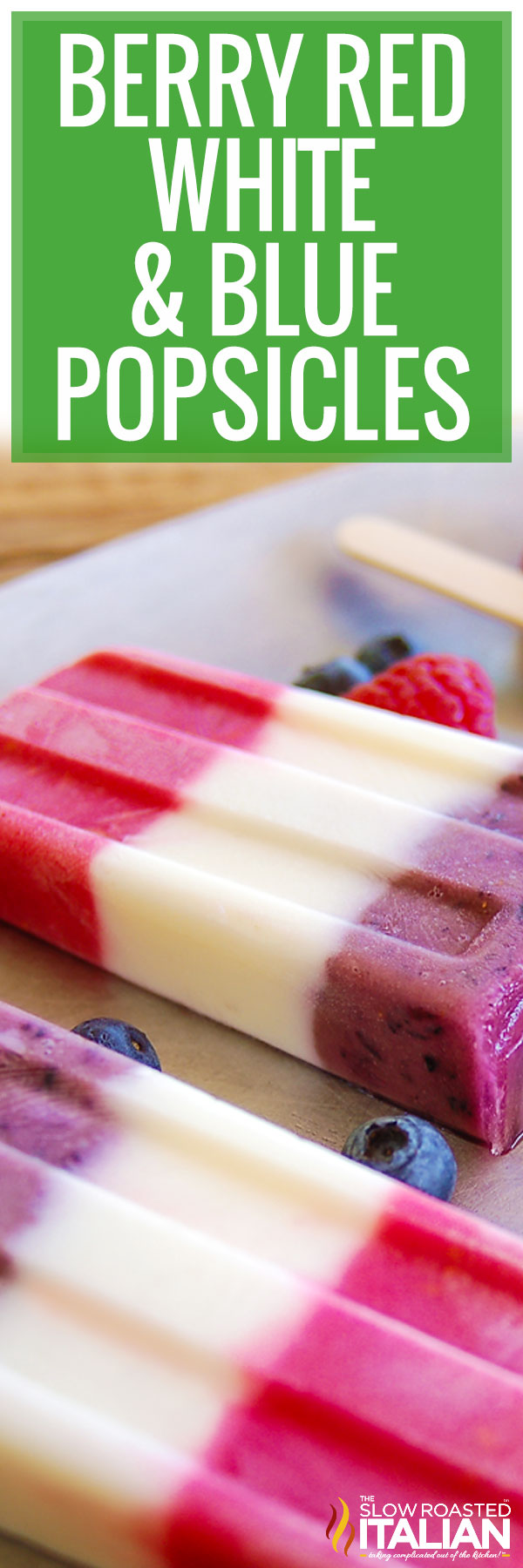 Berry Red, White & Blue Popsicles - PIN