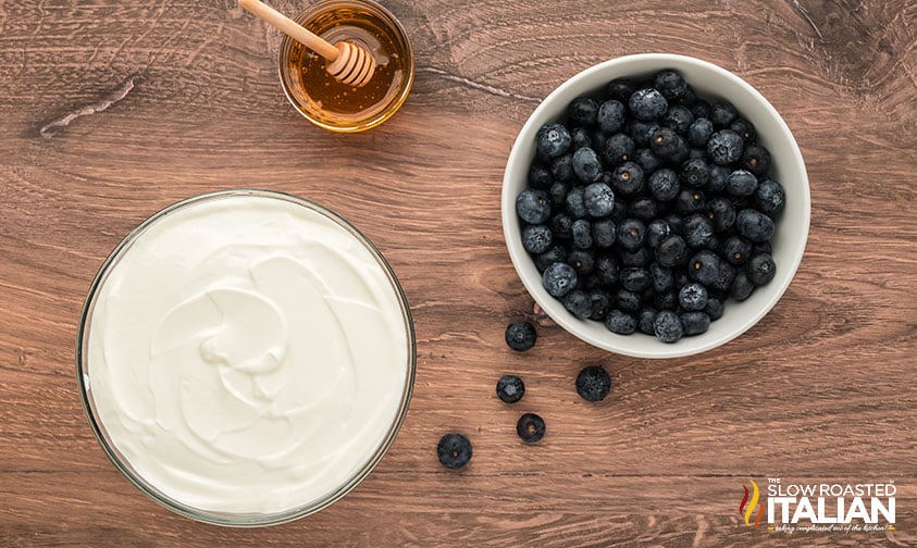 ingredients for blueberry popsicles