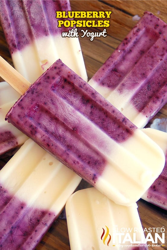 titled: Blueberry Popsicles with Yogurt