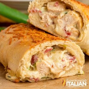 closeup of costco chicken bake