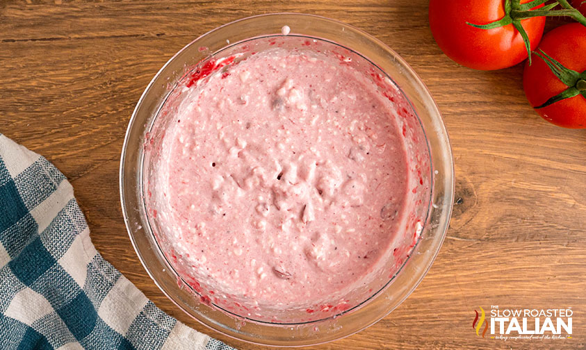 mixed cream cheese spread in a small bowl