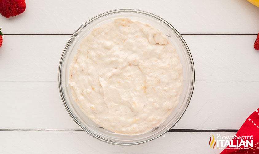 banana mixture in a small bowl