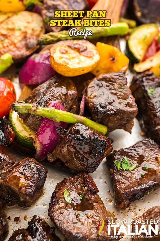 titled: Sheet Pan Steak Bites Recipe