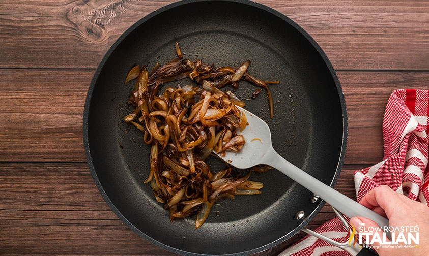 caramelized onions in a skillet