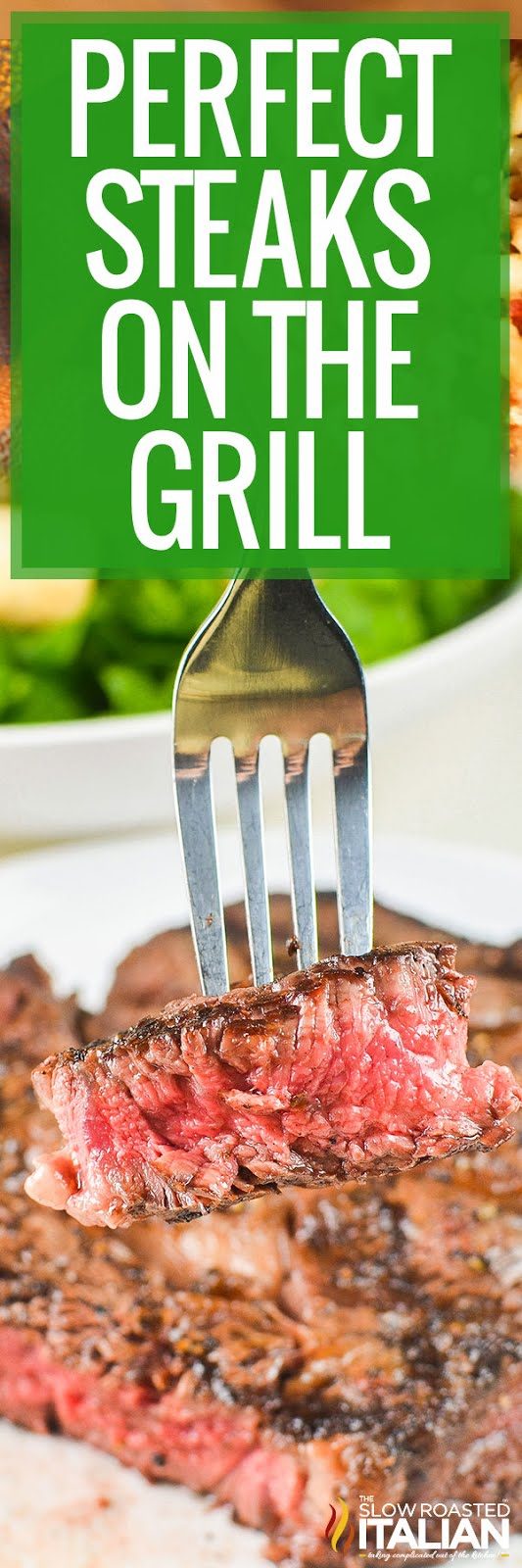 titled image (and shown): perfect steaks on the grill
