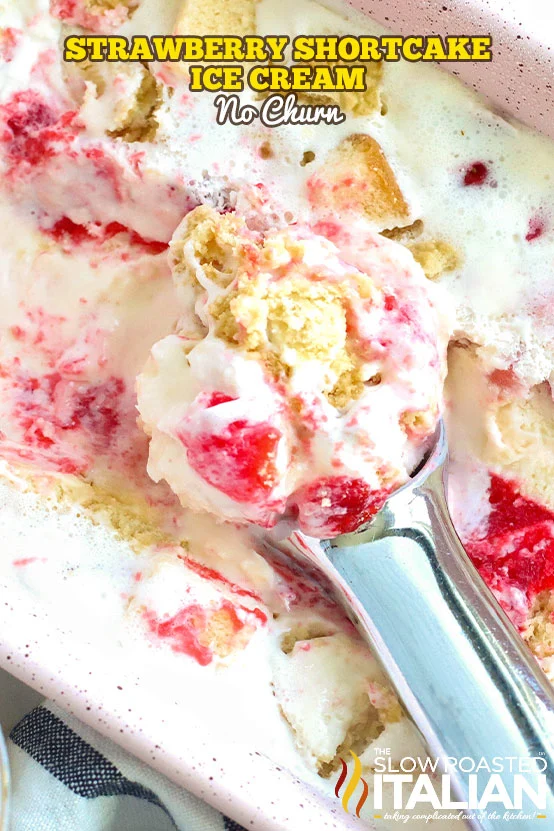 titled image: Strawberry Shortcake Ice Cream No Churn
