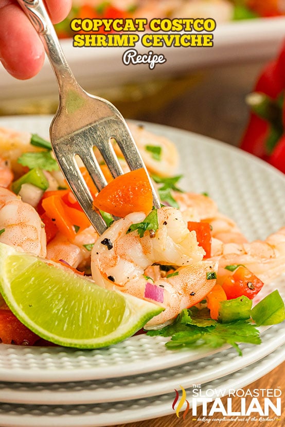 titled: Copycat Costco Shrimp Ceviche Recipe