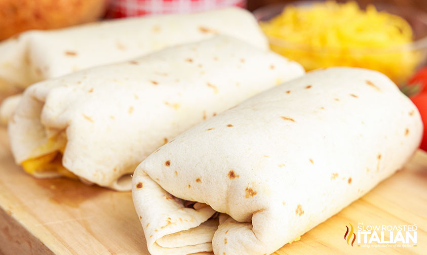 closeup: finished taco bell quesarito recipe