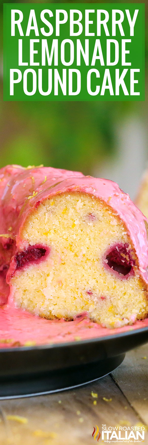 titled image (and shown): raspberry lemonade pound cake