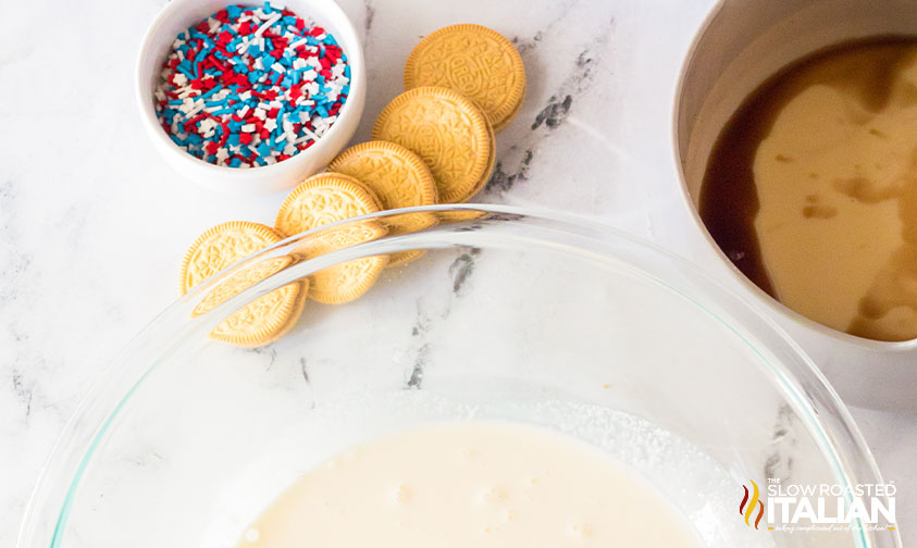 ingredients for red white and blue ice cream